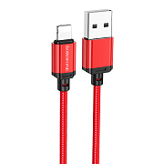 Кабель USB - Apple lightning Borofone BX87 12W 100см 2,4A  (red)