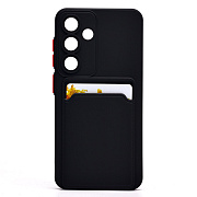 Чехол-накладка - SC337 с картхолдером для "Samsung Galaxy S25" (black) (239005)