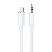 Кабель Type-C - 3.5mm Borofone BL21 Lemon  100см   (white)