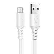 Кабель USB - micro USB Borofone BX47 Coolway 12W 100см 2,4A  (white)
