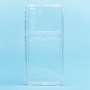 Чехол-накладка - SC276 с картхолдером для "Samsung Galaxy S23 " (transparent)