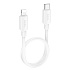 Кабель Type-C - Apple lightning Hoco X96 27W 25см 2,4A  (white)