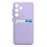 Чехол-накладка - SC337 с картхолдером для "Samsung Galaxy S25" (light violet) (239007)