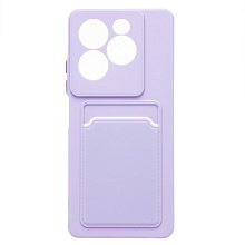 Чехол-накладка - SC337 с картхолдером для "Infinix Note 40X 5G" (light violet) (236888)