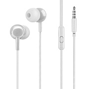 Проводные наушники с микрофоном внутриканальные Hoco M14 Natural sound universal Jack 3,5  (white)