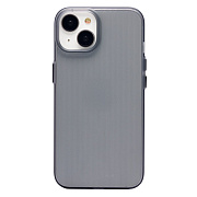 Чехол-накладка - PC089 для "Apple iPhone 14/iPhone 13" (matte transparent/black)