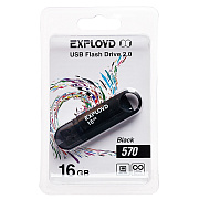 Флэш накопитель USB 16 Гб Exployd 570 (black)
