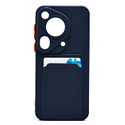 Чехол-накладка - SC337 с картхолдером для "Huawei Pura 70 Ultra Global" (dark blue) (232866)