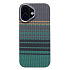 Чехол-накладка - MosBros (PC) для "Apple iPhone 17" (LF115) (тех. уп.) (black/green)