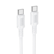 Кабель Type-C - Type-C Borofone BX111 Feliz PD 60W 100см 3A  (white)