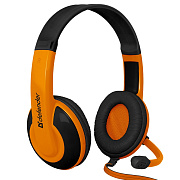 Компьютерная гарнитура Defender G-120 Warhead 2x3,5 mm jack (black/orange)