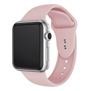 Ремешок - ApW Sport Band Apple Watch 38/40/41 mm силикон на кнопке (L) (light pink)