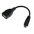 Кабель OTG - micro USB Glossar 5W 10см 1A  (black)