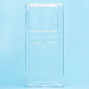 Чехол-накладка - SC276 с картхолдером для "Infinix Note 40 Pro+ 5G" (transparent) (230661)