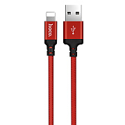 Кабель USB - Apple lightning Hoco X14 Times Speed 10W 200см 2A  (red/black)