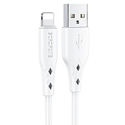 Кабель USB - Apple lightning Borofone BX48  100см 2,4A  (white)