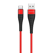 Кабель USB - Type-C Borofone BX32 Munificent 18W 100см 3A  (red)