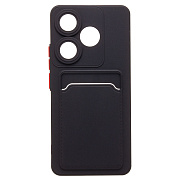 Чехол-накладка - SC337 с картхолдером для "Xiaomi Poco F6" (black) (233639)