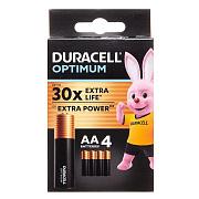 Батарейка AA Duracell LR6 OPTIMUM (4-BL) (4/64/16000)