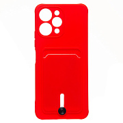 Чехол-накладка - SC304 с картхолдером для "Xiaomi Redmi 12" (red)