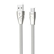 Кабель USB - micro USB Hoco U57 Twisting  120см 2,4A  (white)