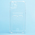 Чехол-накладка - SC300 с картхолдером для "Apple iPhone 14 Plus" (white)