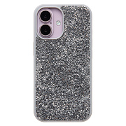 Чехол-накладка - PC071 POSH SHINE для "Apple iPhone 16" россыпь кристаллов (silver) (236542)