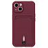Чехол-накладка - SC304 с картхолдером для "Apple iPhone 14" (bordo)