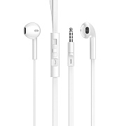 Проводные наушники с микрофоном вкладыши Borofone BM23 Bright sound Jack 3,5  (white)