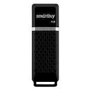Флэш накопитель USB  4 Гб Smart Buy Quartz (black)