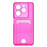 Чехол-накладка - SC276 с картхолдером для "TECNO Spark 20/Spark 20C" (pink)