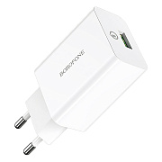 Адаптер Сетевой Borofone BA21A Long QC3.0* USB 3A/18W (white)