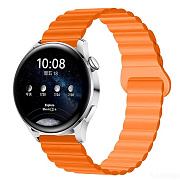 Ремешок - WB32 Универсальный 20мм силикон на магните (sand pink/orange)