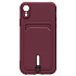 Чехол-накладка - SC304 с картхолдером для "Apple iPhone XR" (bordo) (208677)