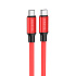 Кабель Type-C - Type-C Borofone BX82 60W 100см 3A  (red)