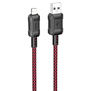 Кабель USB - Apple lightning Hoco X94 Leader 12W 100см 2,4A  (red)