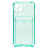 Чехол-накладка - SC276 с картхолдером для "Apple iPhone 13" (green)