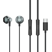 Проводные наушники с микрофоном вкладыши Celebrat D14 Type-C  (black)