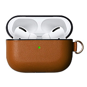 Чехол - Leather для кейса "Apple AirPods Pro" (brown) натур.кожа