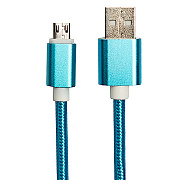 Кабель USB - micro USB - DC-100  100см 1,5A  (blue)