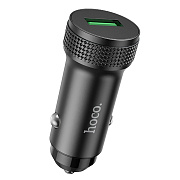 Адаптер Автомобильный Hoco Z49A Level QC3.0 USB/5V/3A (black)