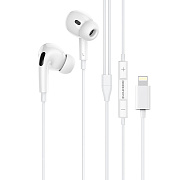 Проводные наушники с микрофоном внутриканальные Borofone BM30 Pro Original Lightning  (white)