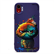 Чехол-накладка - SC335 для "Apple iPhone XR"  (кот) (violet) (227093)