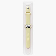 Ремешок - ApW Sport Band Apple Watch 38/40/41 mm силикон на кнопке (L) (lemon cream)
