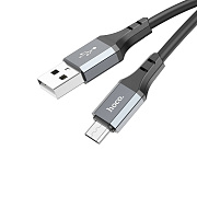 Кабель USB - micro USB Hoco X92 (silicone) 12W 300см 2,4A  (black)