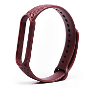 Ремешок - WB08 Xiaomi Mi Band 5/Mi Band 6 силикон на кнопке (регулируемый) (bordo)