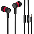 Проводные наушники с микрофоном внутриканальные Celebrat D2 Jack 3,5  (red)