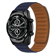 Ремешок - WB31 Универсальный 22мм экокожа на магните (blue)