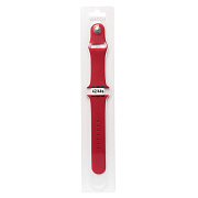 Ремешок - ApW Sport Band Apple Watch 42/44/45/49 mm силикон на кнопке (S) (red)