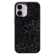 Чехол-накладка - PC071 POSH SHINE для "Apple iPhone 16" россыпь кристаллов (black) (236541)